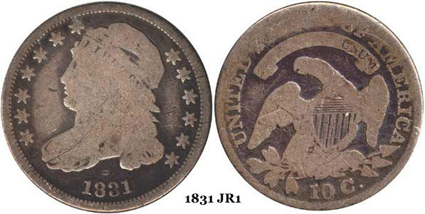 1831 JR1 Capped Bust Dime